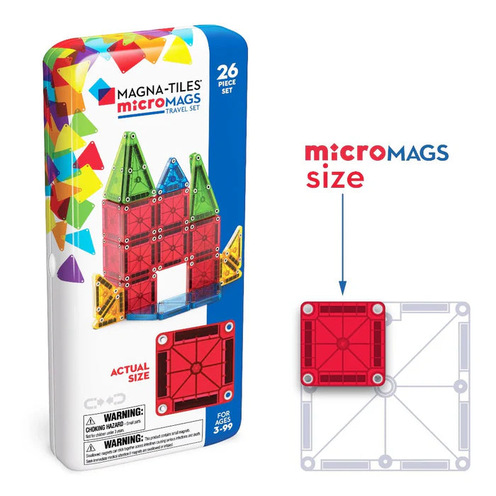 Magna-Tiles® Micro Mags travel set 26 piece set