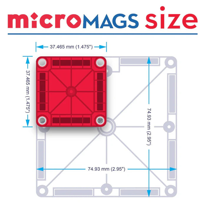 Magna-Tiles® Micro Mags travel set 26 piece set